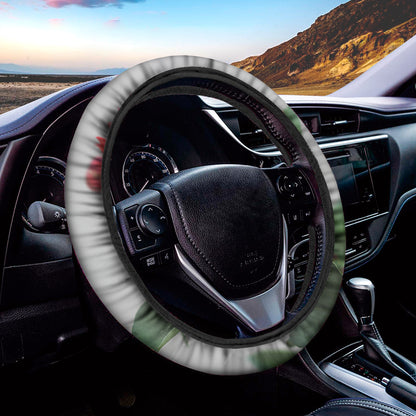 Bouvardia Flower Print Car Steering Wheel Cover