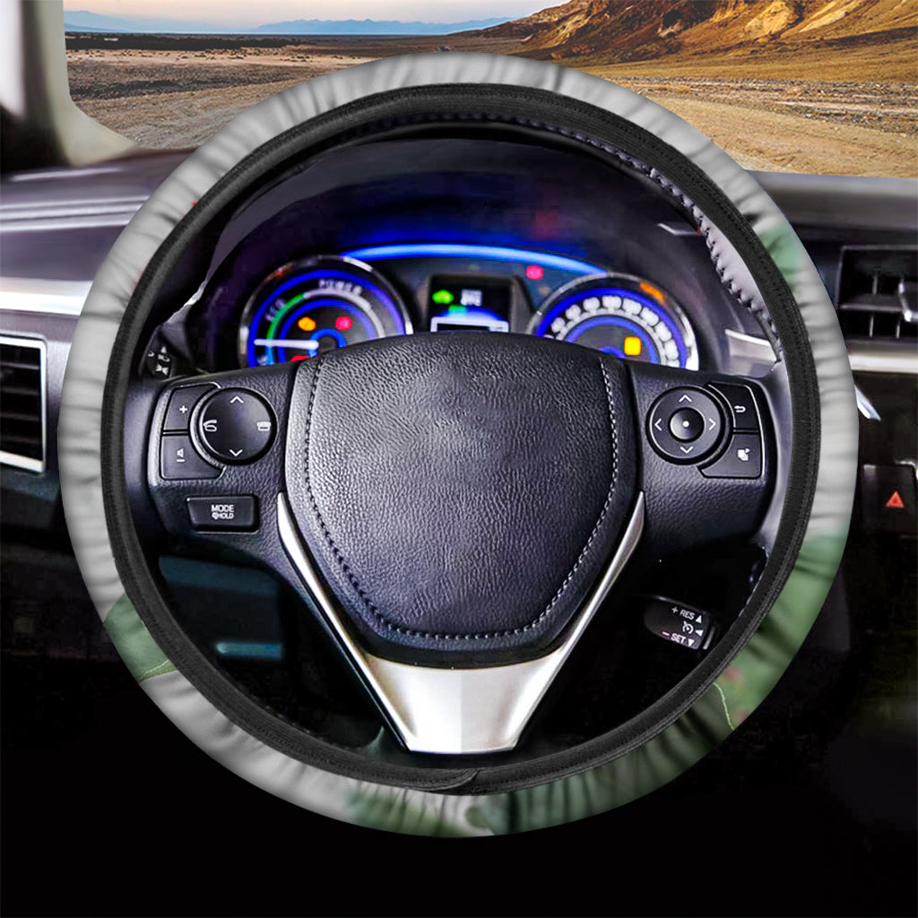 Bouvardia Flower Print Car Steering Wheel Cover