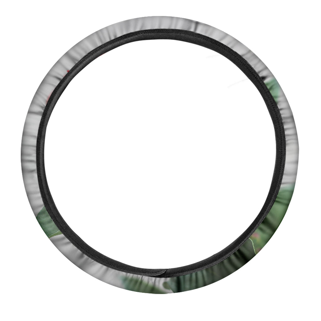 Bouvardia Flower Print Car Steering Wheel Cover