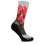 Bouvardia Flower Print Crew Socks