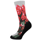 Bouvardia Flower Print Crew Socks