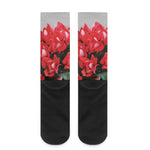 Bouvardia Flower Print Crew Socks