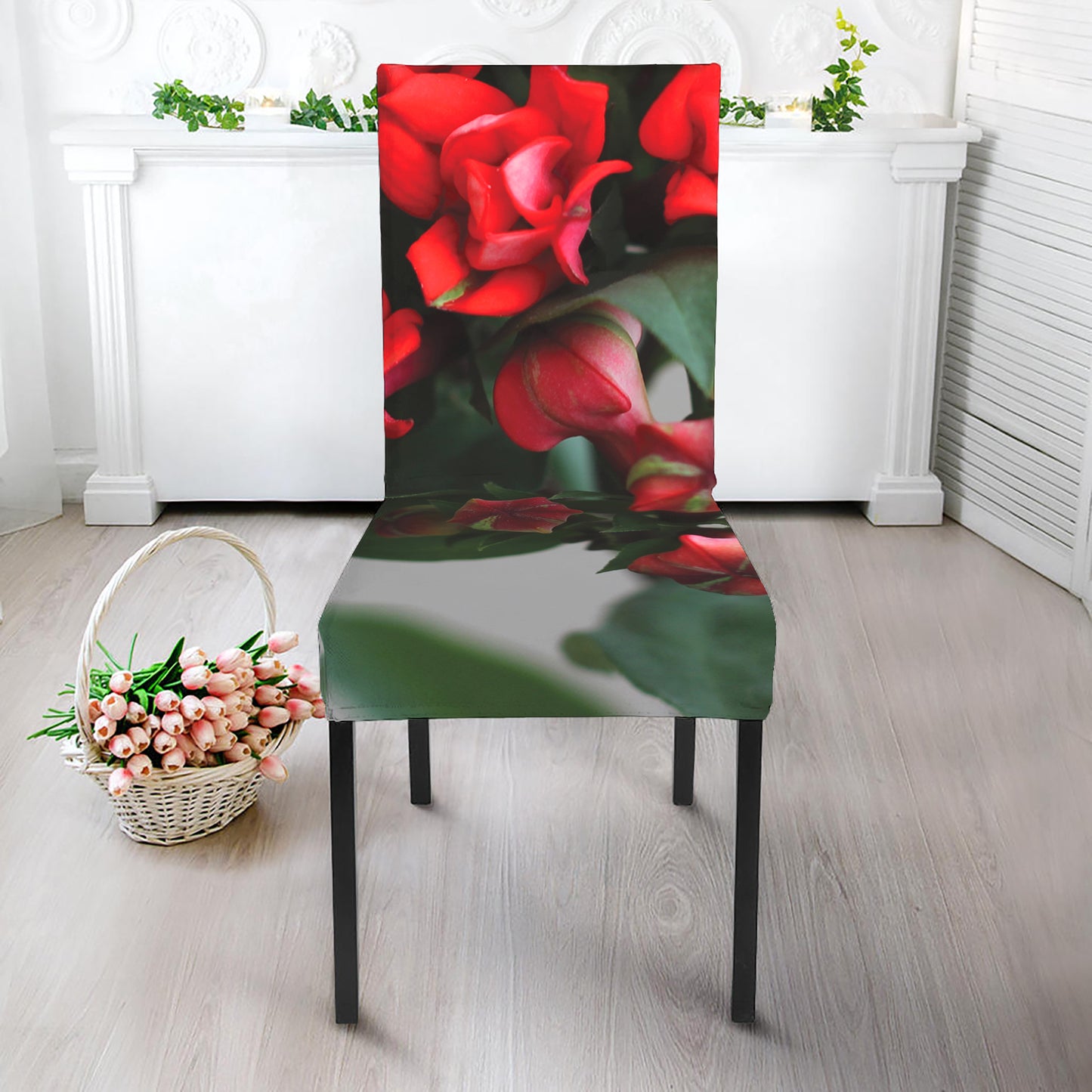 Bouvardia Flower Print Dining Chair Slipcover