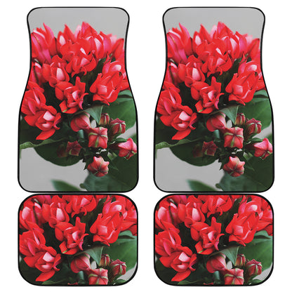 Bouvardia Flower Print Front and Back Car Floor Mats