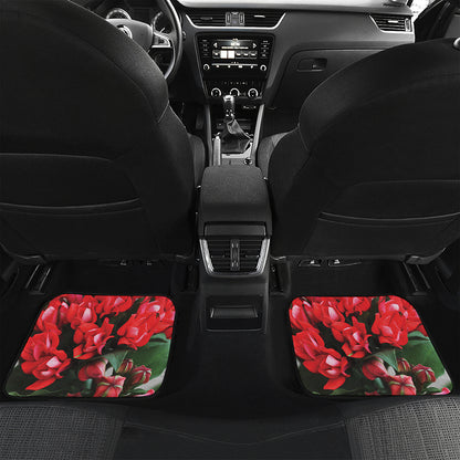 Bouvardia Flower Print Front and Back Car Floor Mats