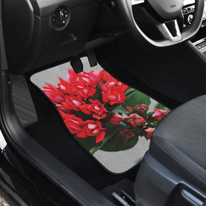 Bouvardia Flower Print Front and Back Car Floor Mats