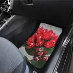 Bouvardia Flower Print Front and Back Car Floor Mats