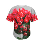 Bouvardia Flower Print Men's Baseball Jersey