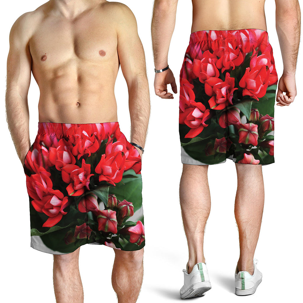 Bouvardia Flower Print Men's Shorts