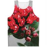 Bouvardia Flower Print Men's Tank Top