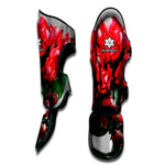 Bouvardia Flower Print Muay Thai Shin Guard