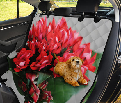 Bouvardia Flower Print Pet Car Back Seat Cover