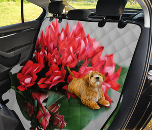 Bouvardia Flower Print Pet Car Back Seat Cover