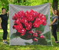 Bouvardia Flower Print Quilt