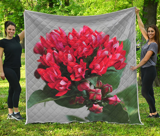 Bouvardia Flower Print Quilt