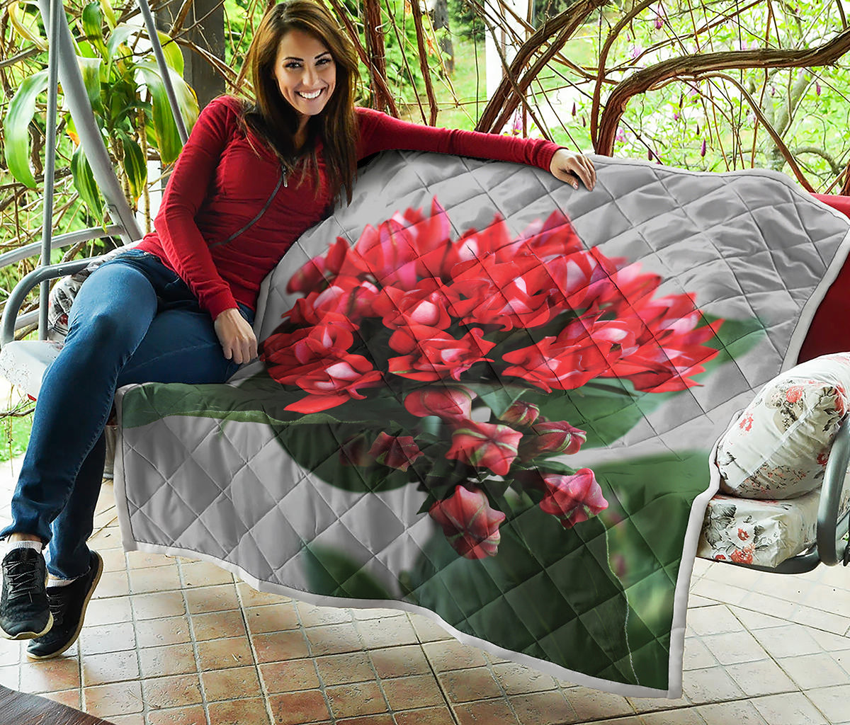 Bouvardia Flower Print Quilt