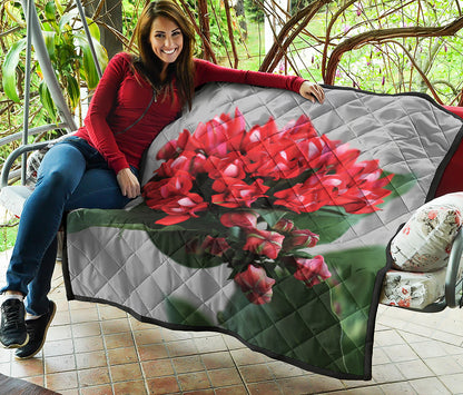 Bouvardia Flower Print Quilt