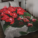 Bouvardia Flower Print Quilt Bed Set
