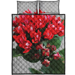 Bouvardia Flower Print Quilt Bed Set