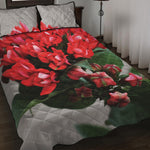 Bouvardia Flower Print Quilt Bed Set