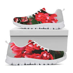 Bouvardia Flower Print White Sneakers