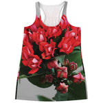 Bouvardia Flower Print Women's Racerback Tank Top