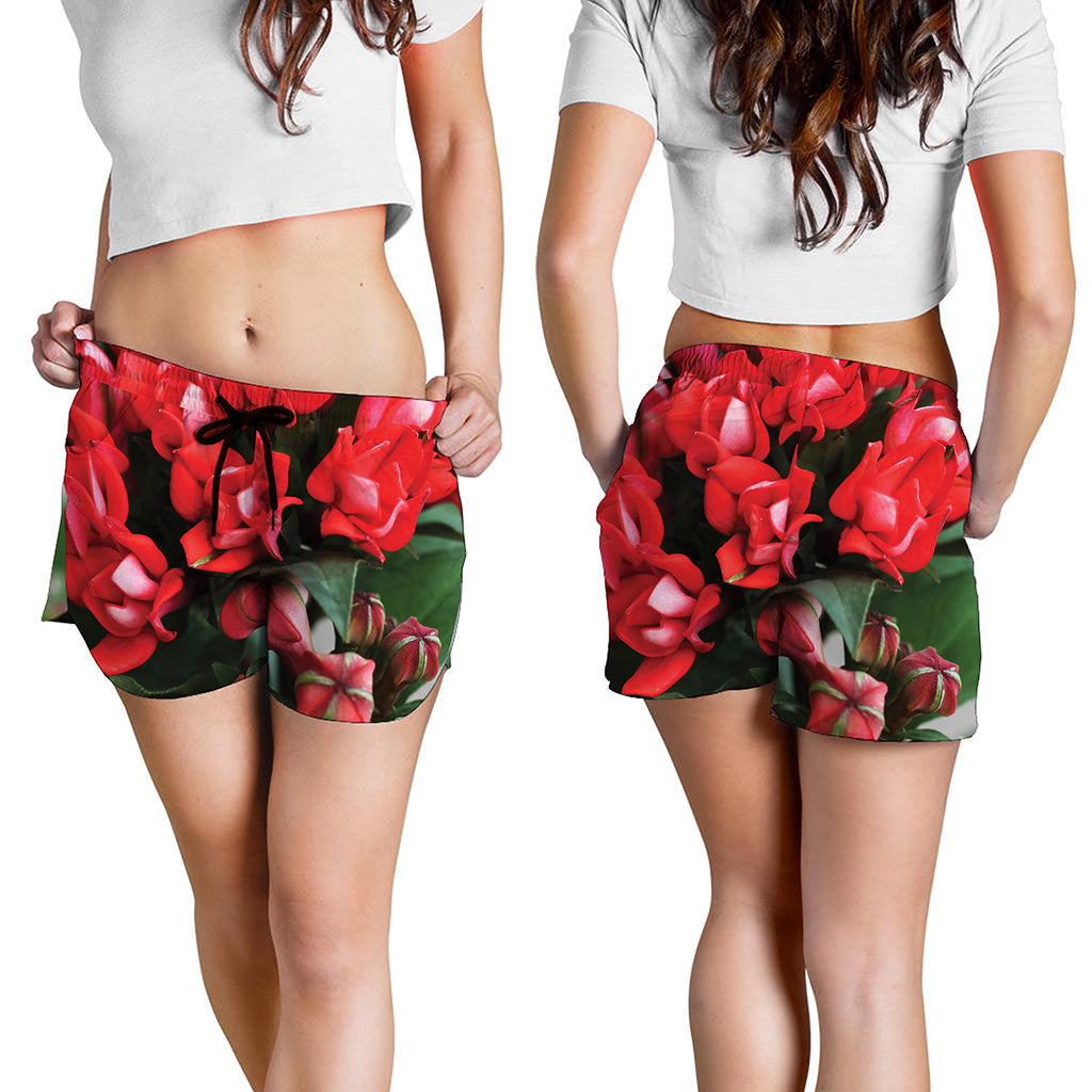 Bouvardia Flower Print Women's Shorts
