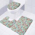 Bouvardia Pattern Print 3 Piece Bath Mat Set
