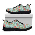 Bouvardia Pattern Print Black Running Shoes