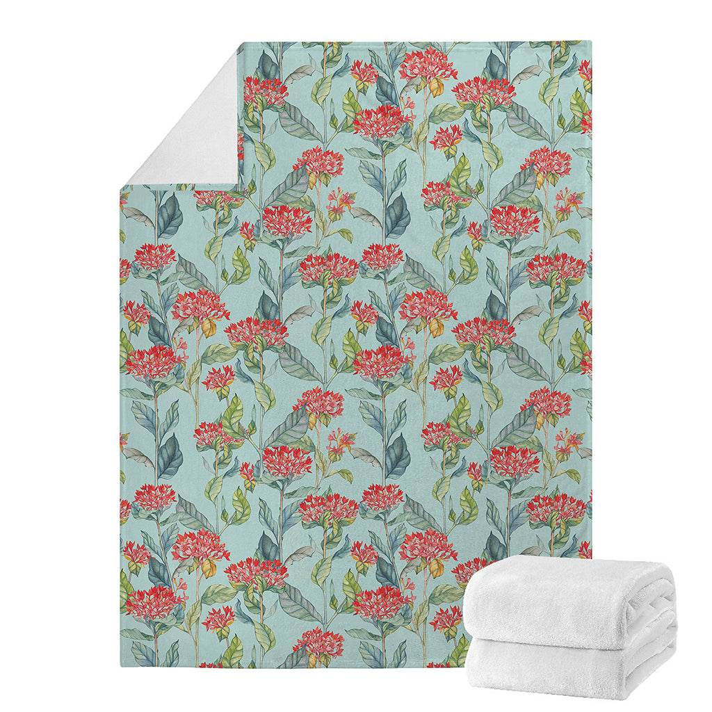 Bouvardia Pattern Print Blanket