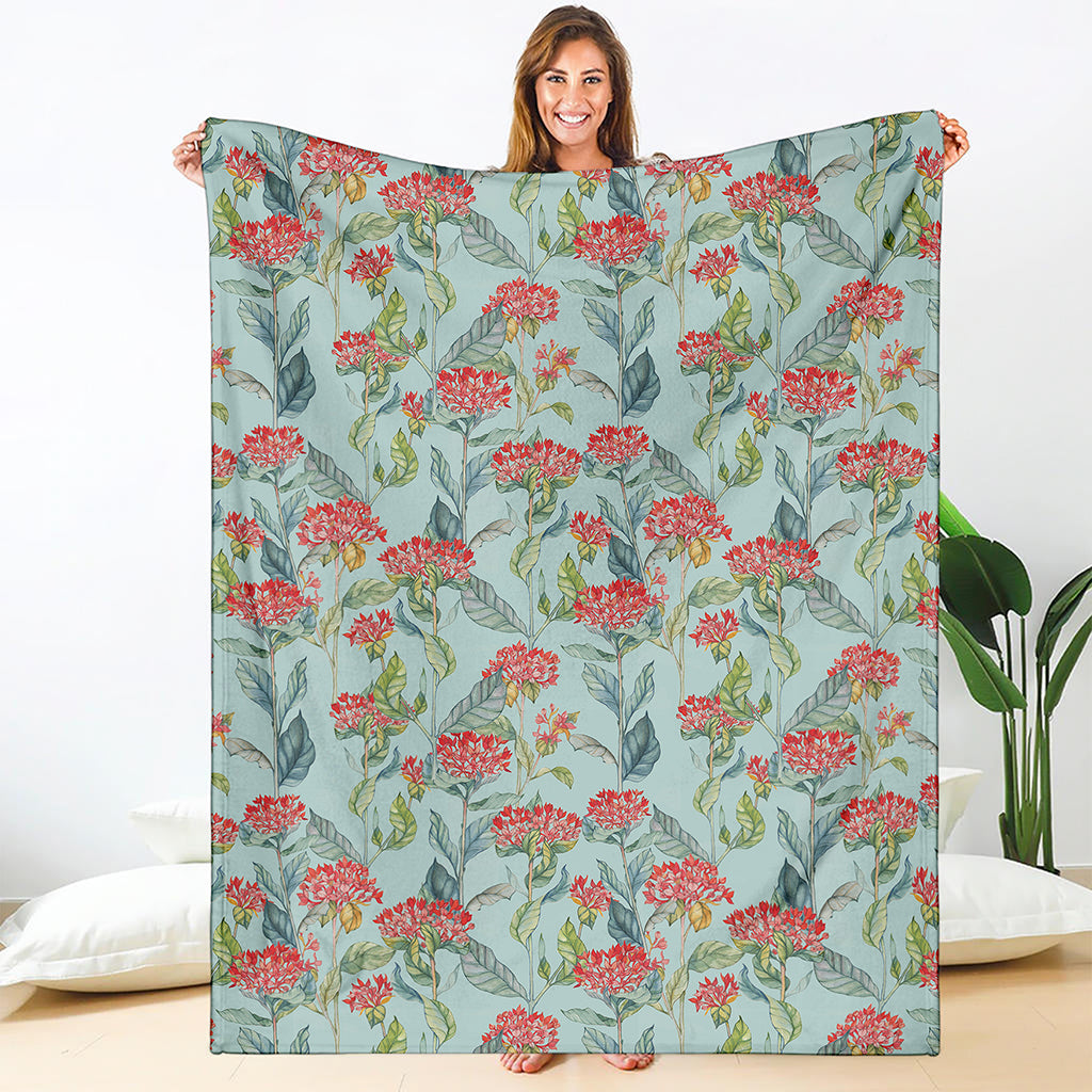 Bouvardia Pattern Print Blanket