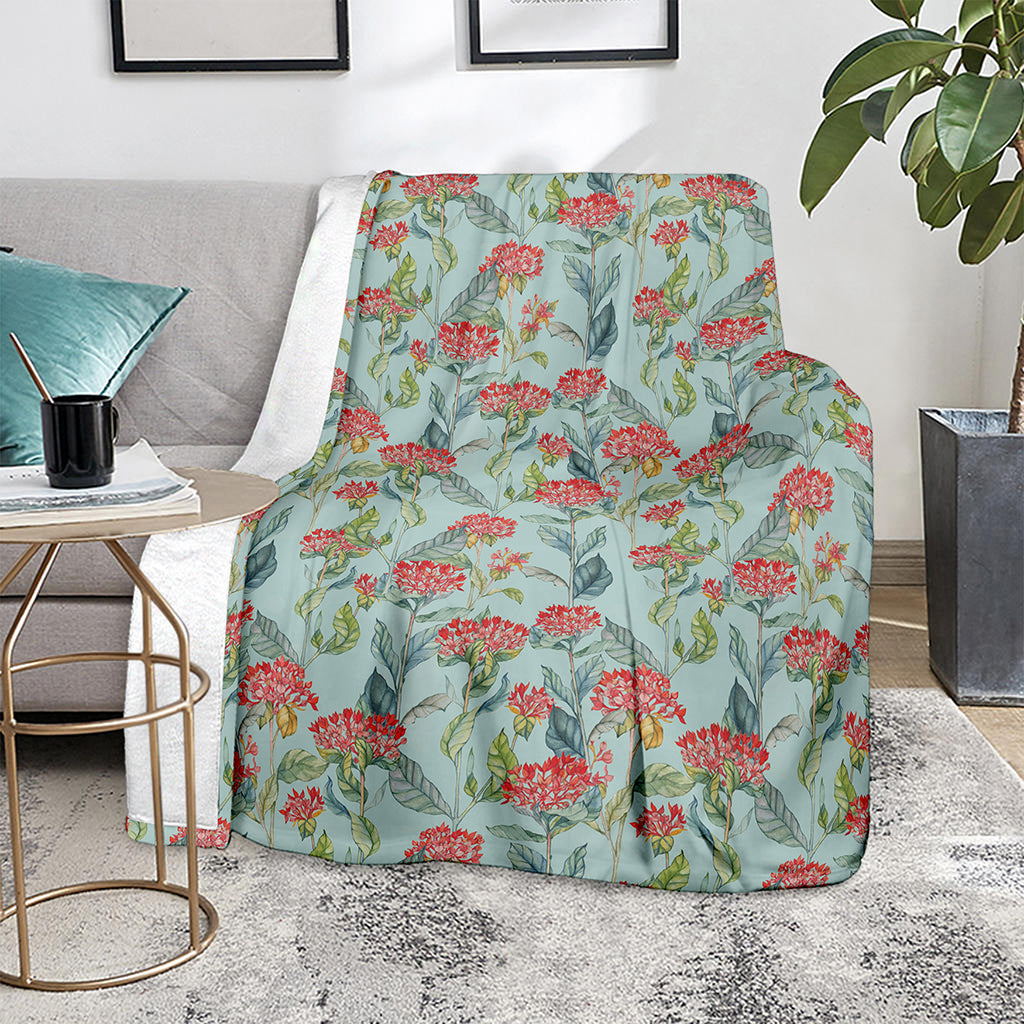 Bouvardia Pattern Print Blanket