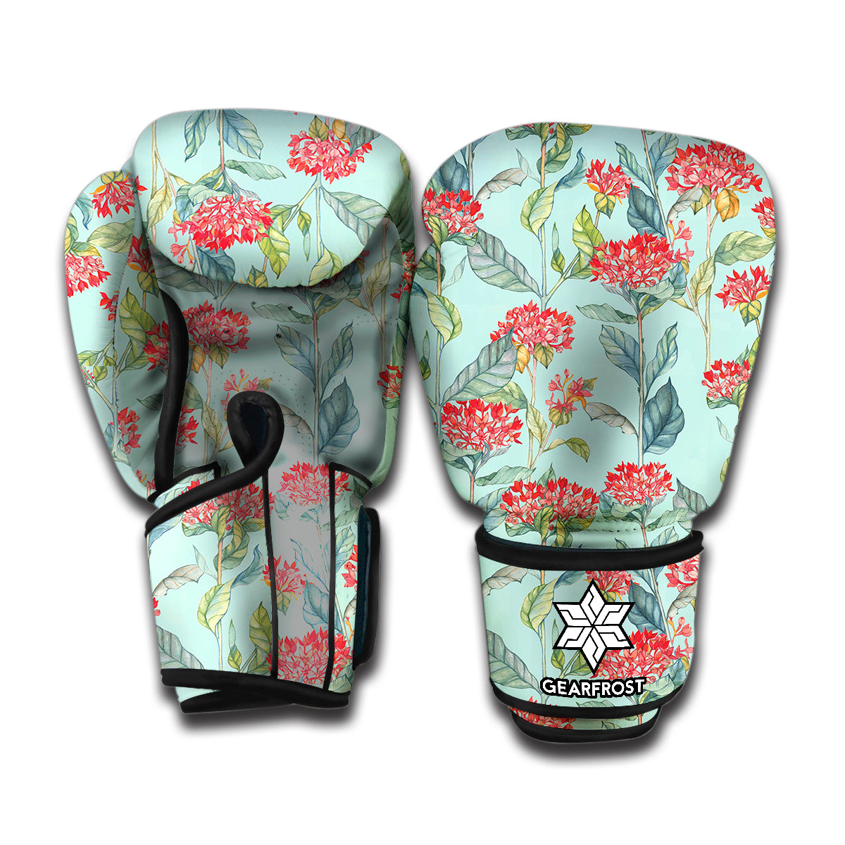 Bouvardia Pattern Print Boxing Gloves