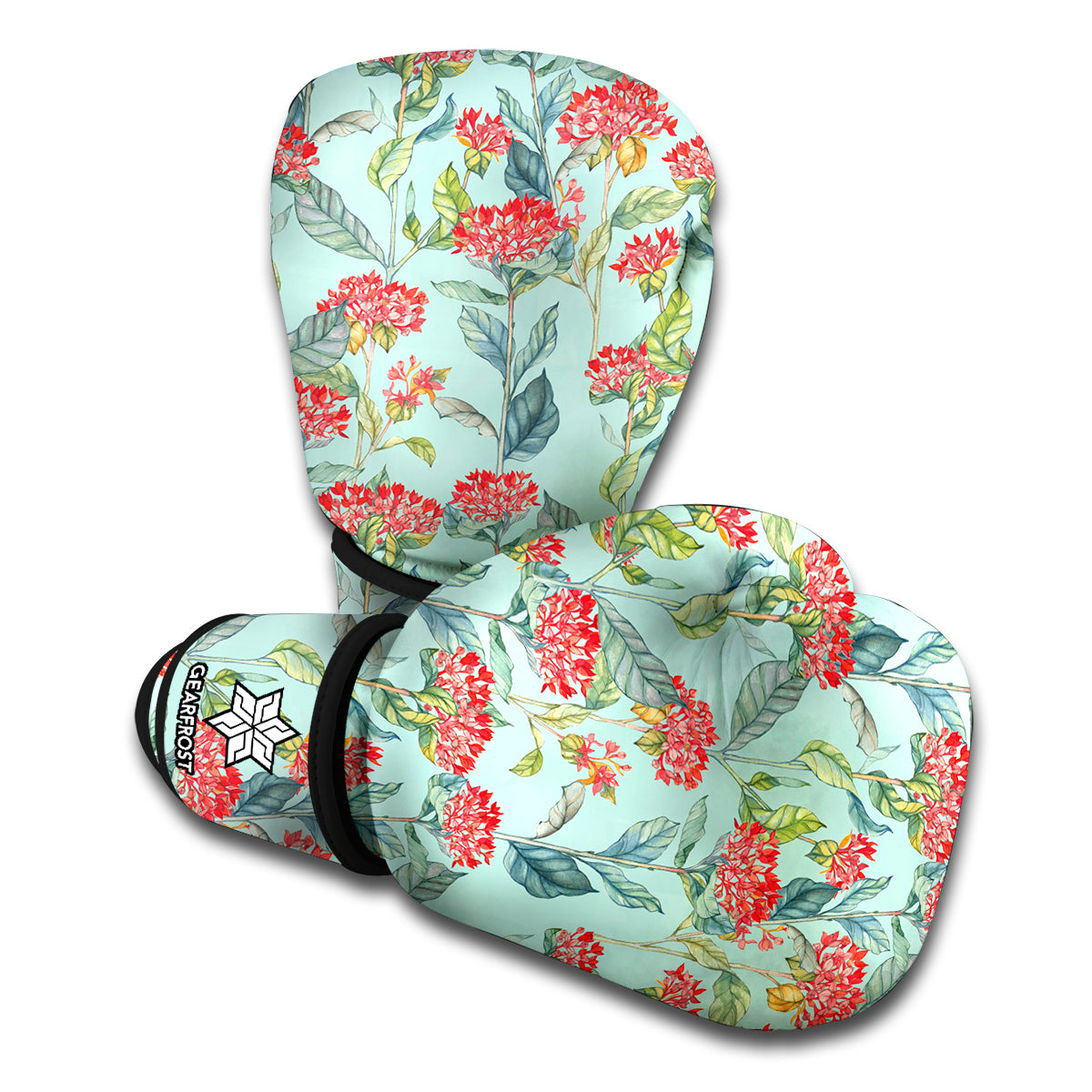 Bouvardia Pattern Print Boxing Gloves