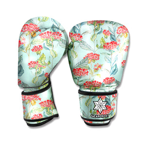 Bouvardia Pattern Print Boxing Gloves