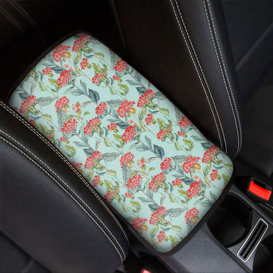Bouvardia Pattern Print Car Center Console Cover