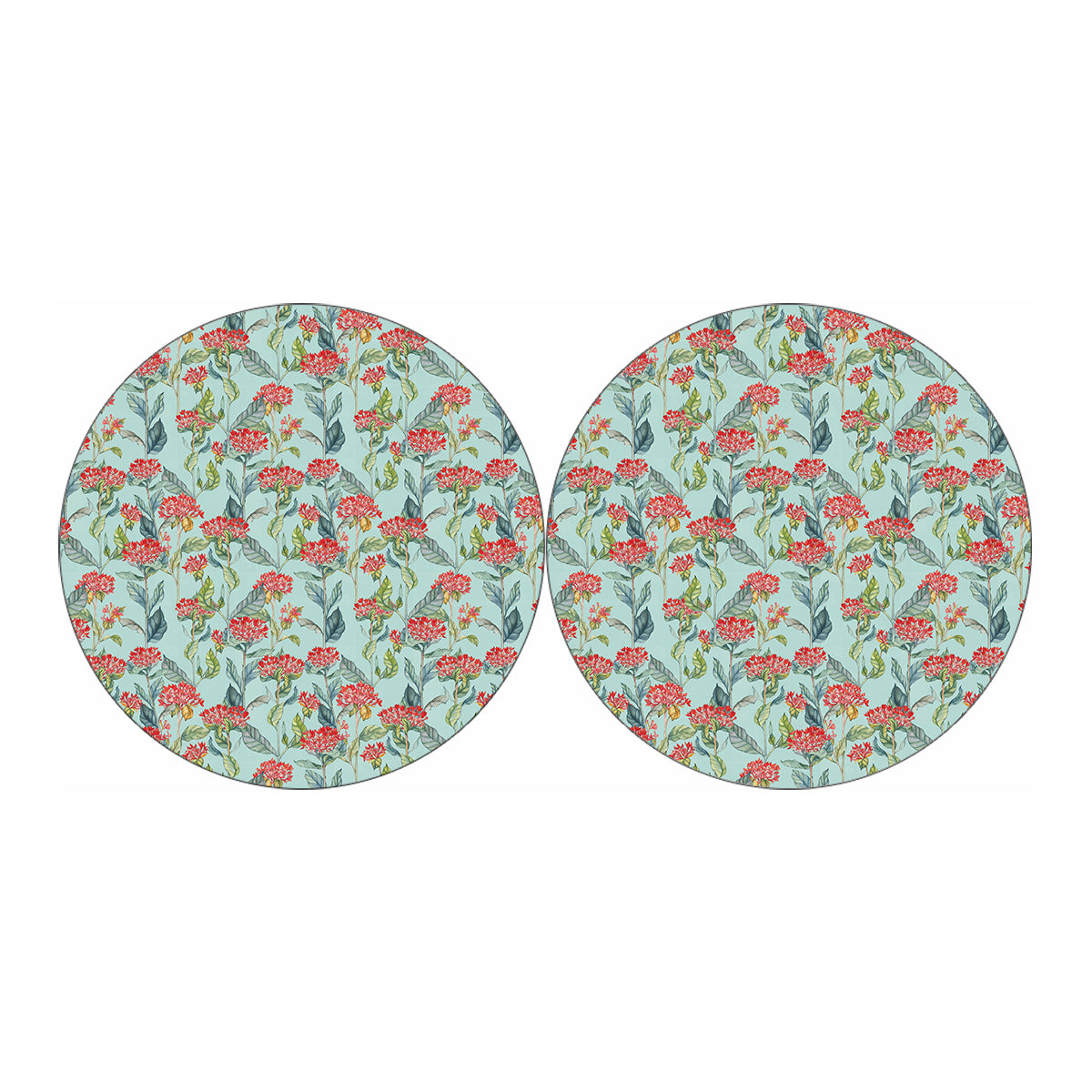 Bouvardia Pattern Print Car Coasters