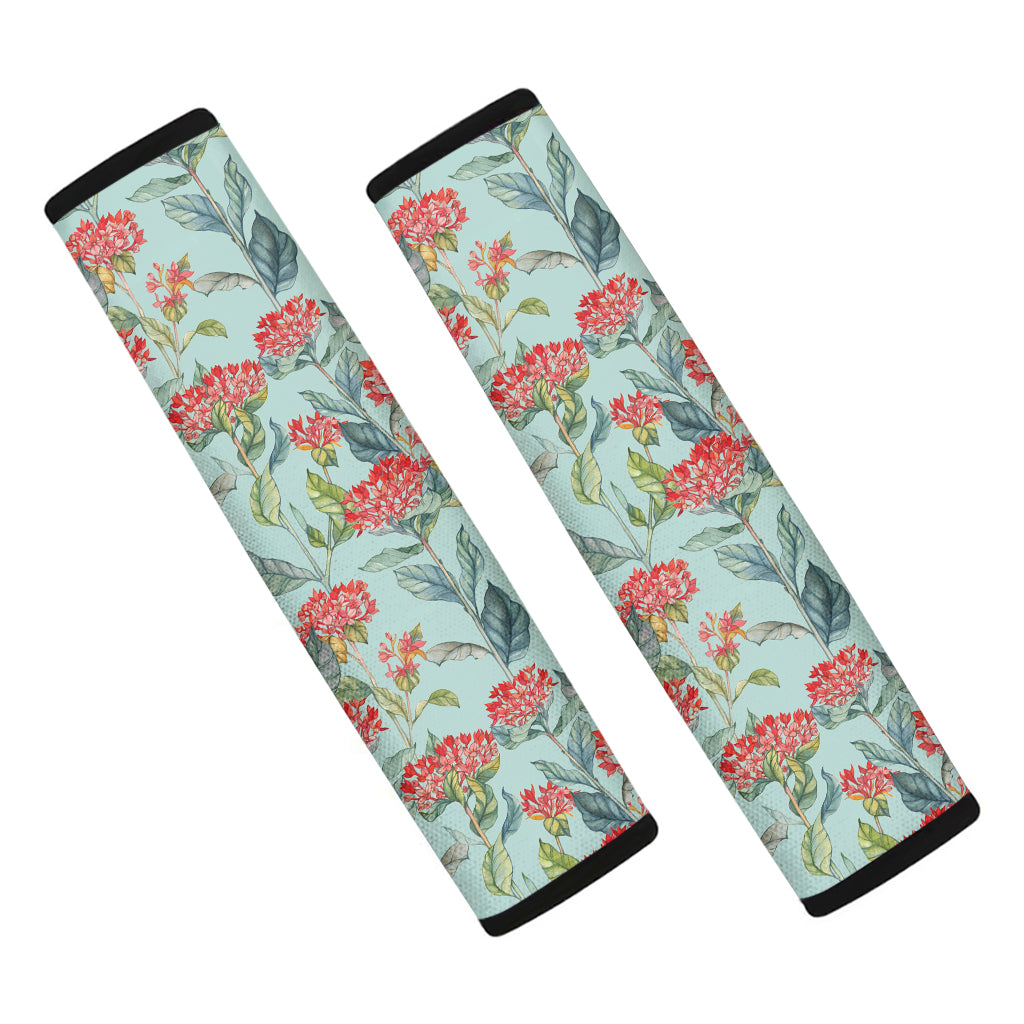 Bouvardia Pattern Print Car Seat Belt Covers