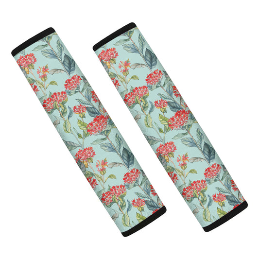 Bouvardia Pattern Print Car Seat Belt Covers