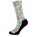 Bouvardia Pattern Print Crew Socks