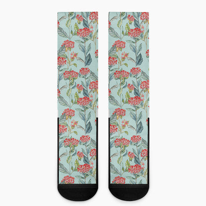Bouvardia Pattern Print Crew Socks