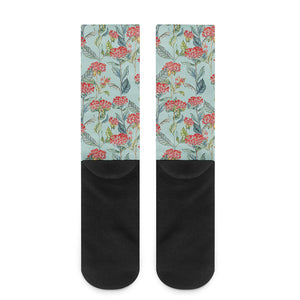 Bouvardia Pattern Print Crew Socks