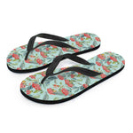 Bouvardia Pattern Print Flip Flops
