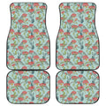 Bouvardia Pattern Print Front and Back Car Floor Mats