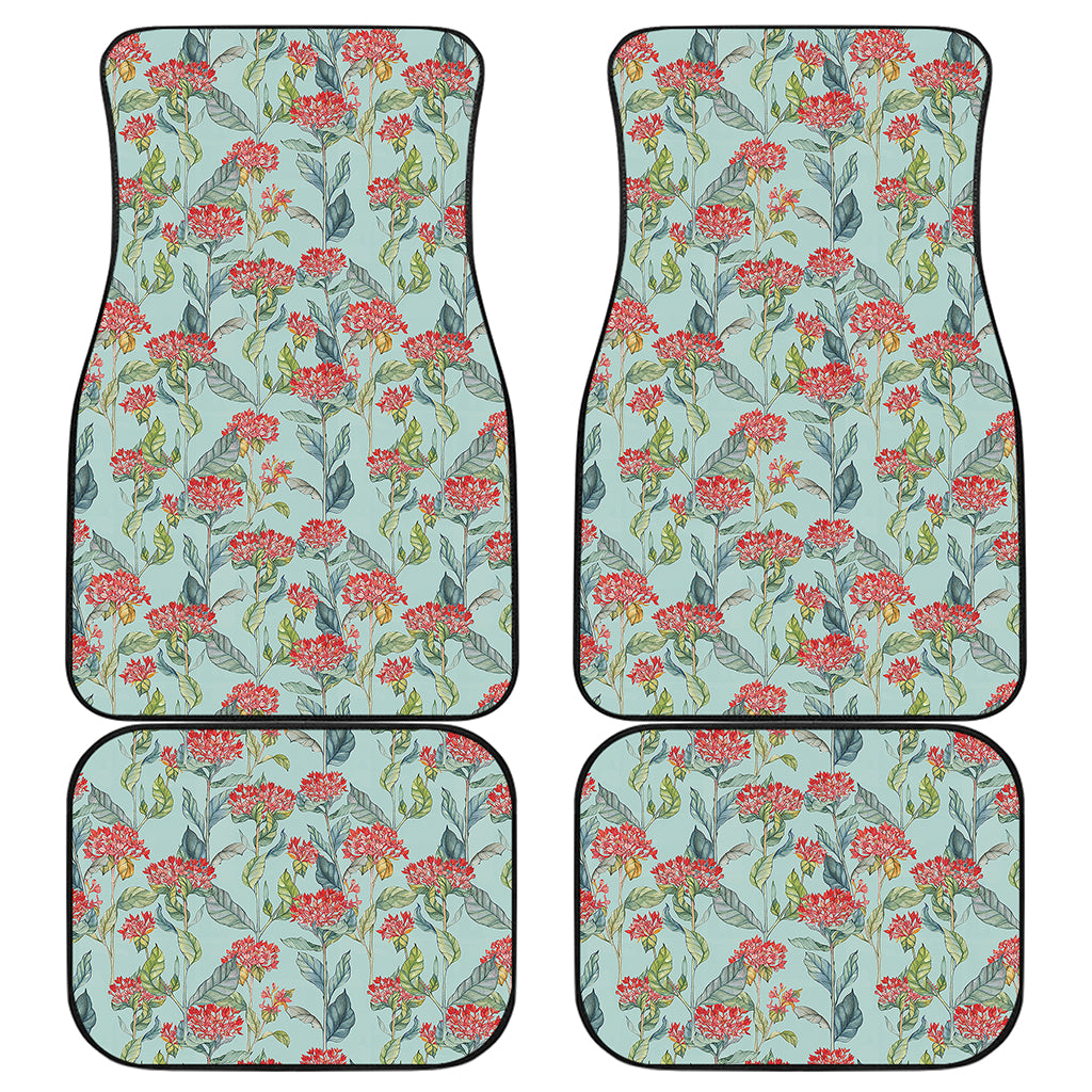 Bouvardia Pattern Print Front and Back Car Floor Mats