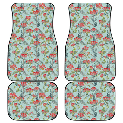 Bouvardia Pattern Print Front and Back Car Floor Mats