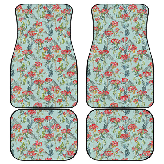 Bouvardia Pattern Print Front and Back Car Floor Mats