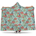 Bouvardia Pattern Print Hooded Blanket
