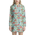 Bouvardia Pattern Print Pullover Hoodie Dress