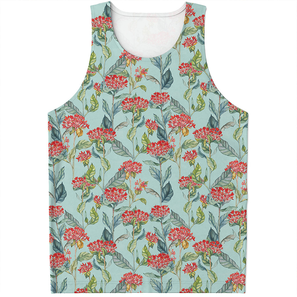 Bouvardia Pattern Print Men's Tank Top